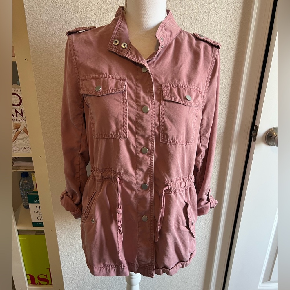 LOFT Mauve Pink Utility Jacket Size Small